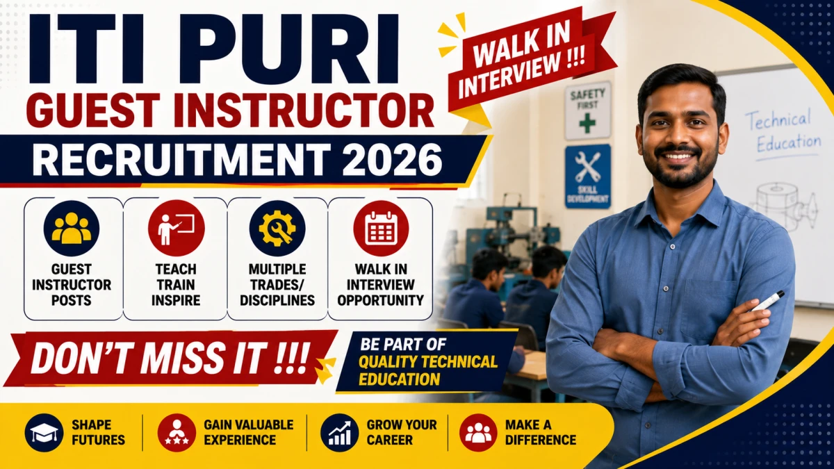 ITI Puri Guest Instructor Recruitment 2026