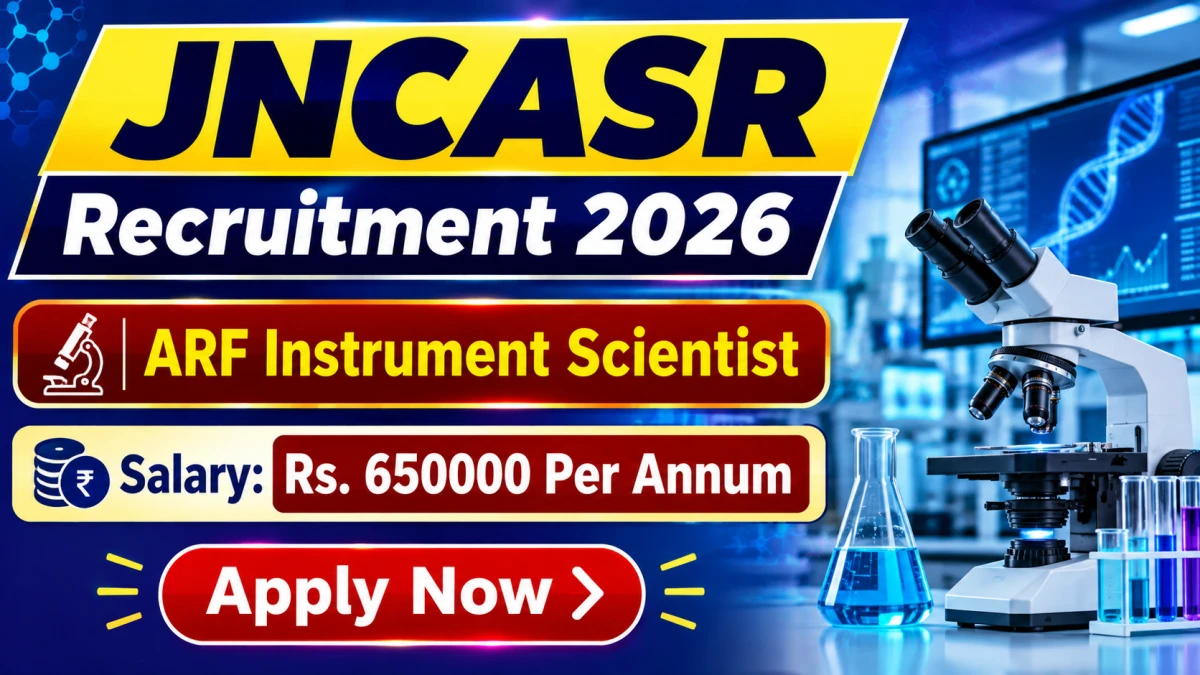 JNCASR ARF Instrument Scientist Recruitment 2026