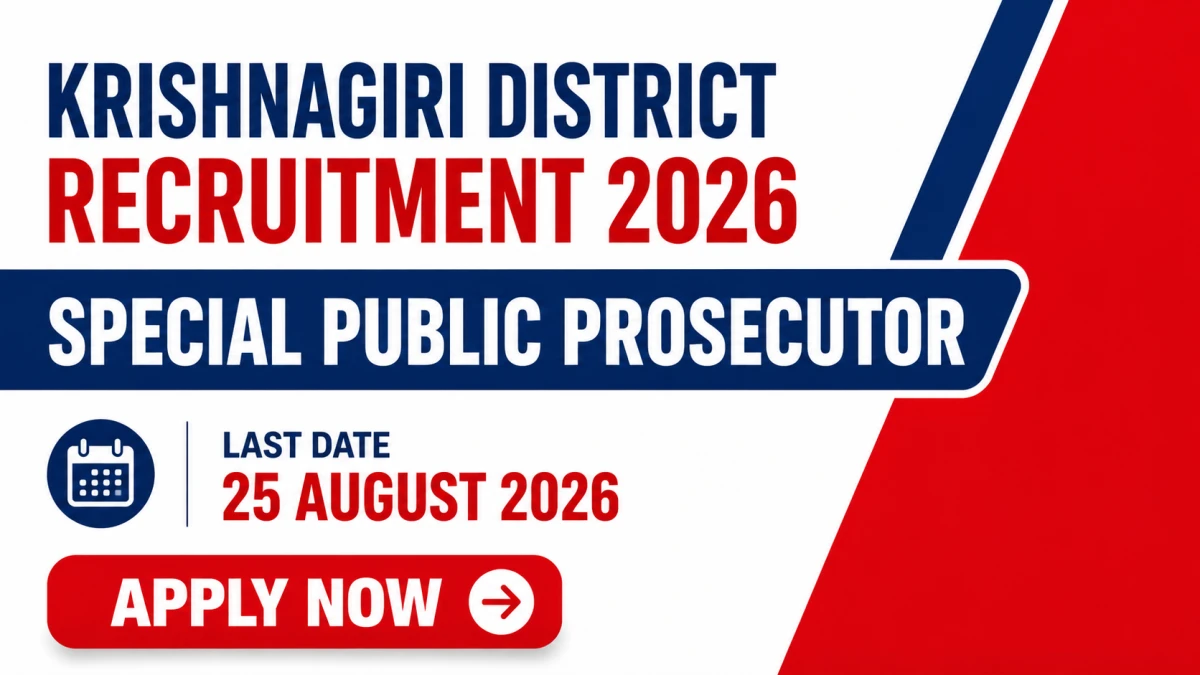 Krishnagiri District Special Public Prosecutor Recruitment 2026