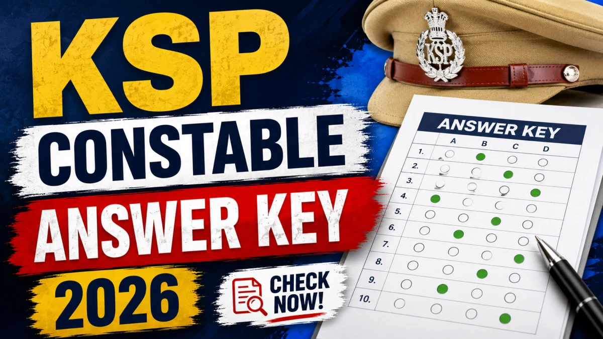 KSP Constable Answer Key 2026