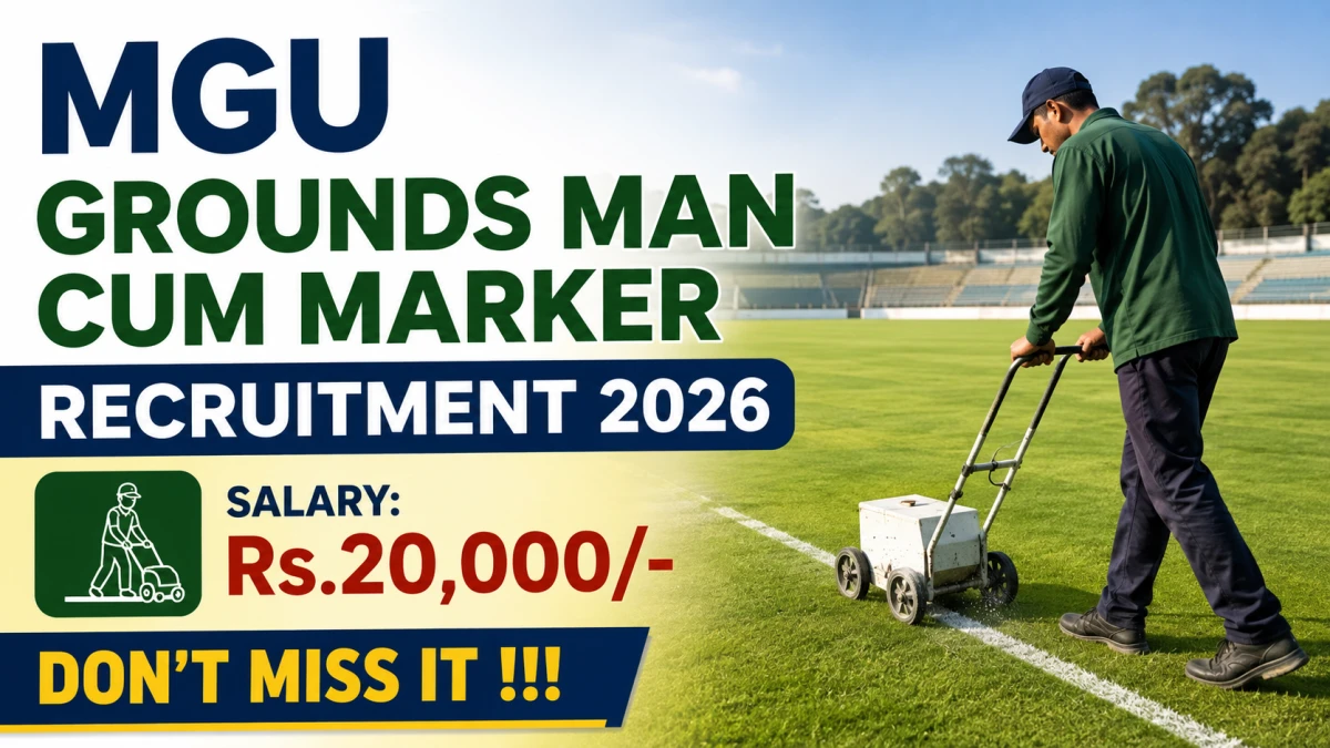 MGU Grounds Man cum Marker Recruitment 2026