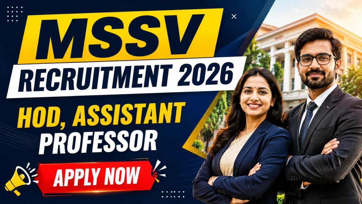 MSSV Faculty Recruitment 2026