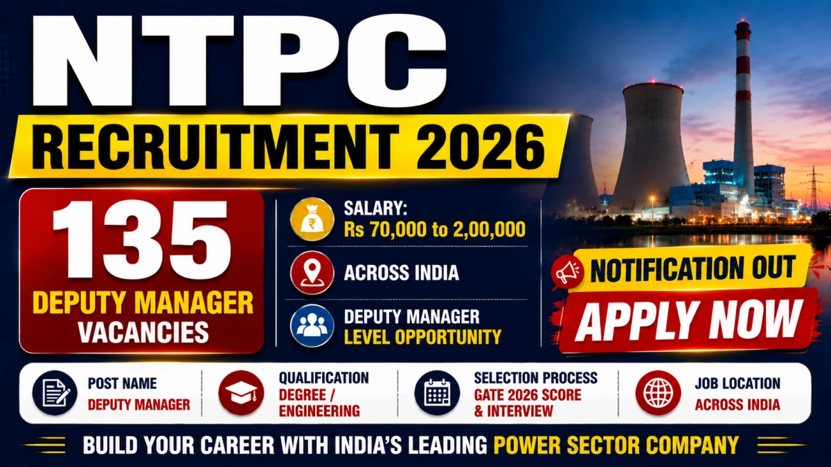 NTPC Deputy Manager Recruitment 2026
