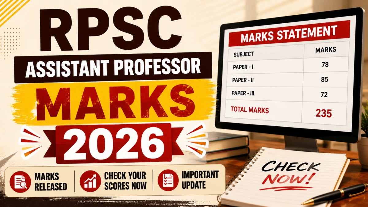 RPSC Assistant Professor Marks 2026