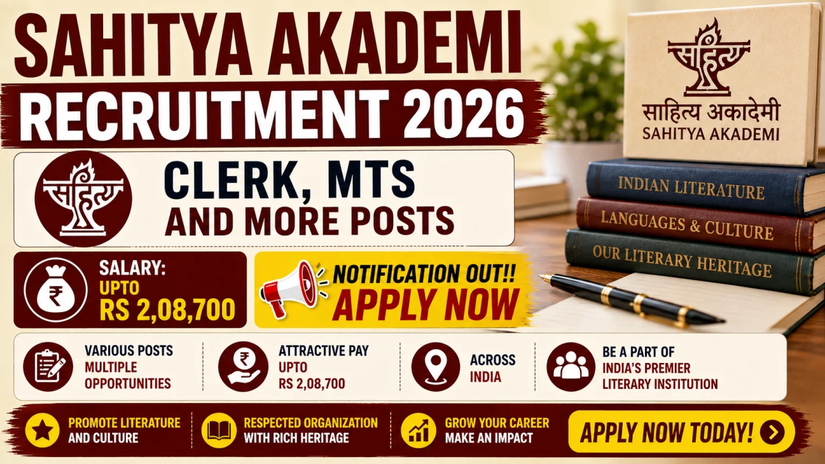 Sahitya Akademi Recruitment 2026