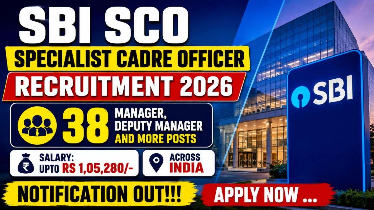 SBI SCO Specialist Cadre Officer Recruitment 2026