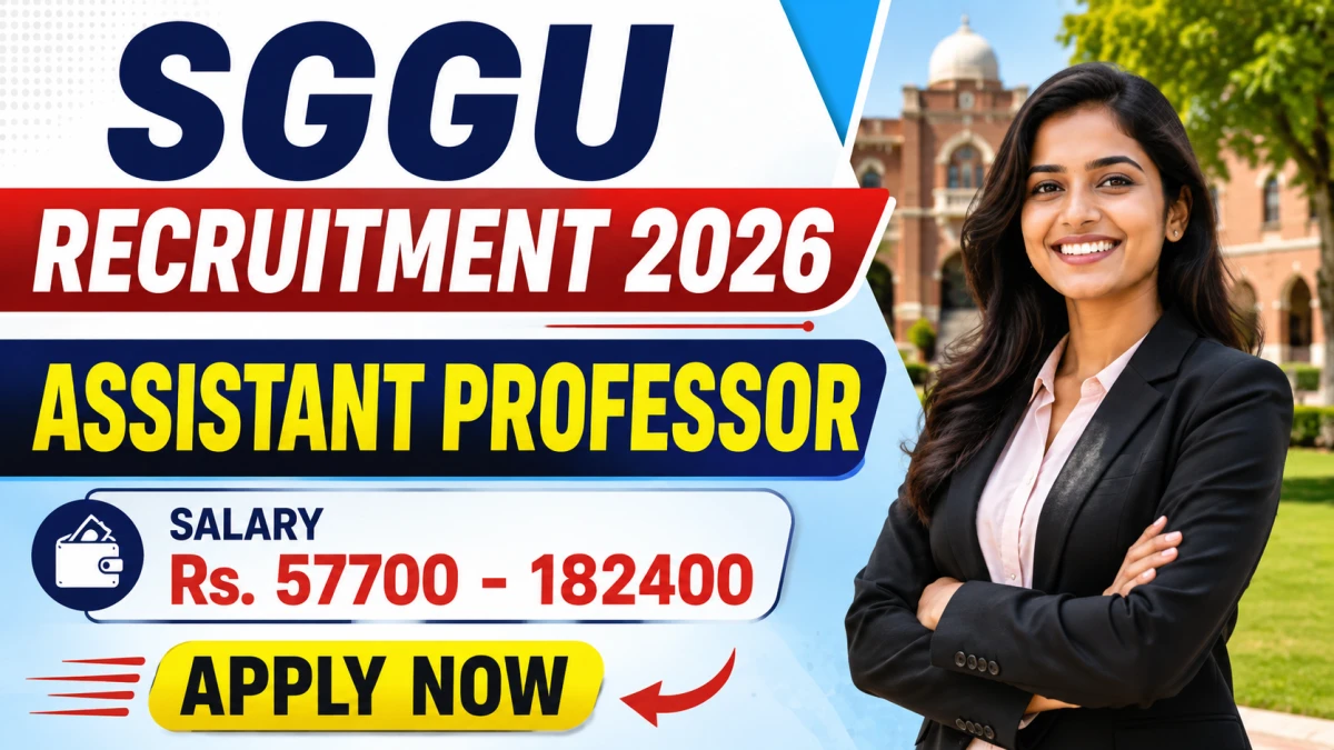 SGGU Assistant Professor Recruitment 2026