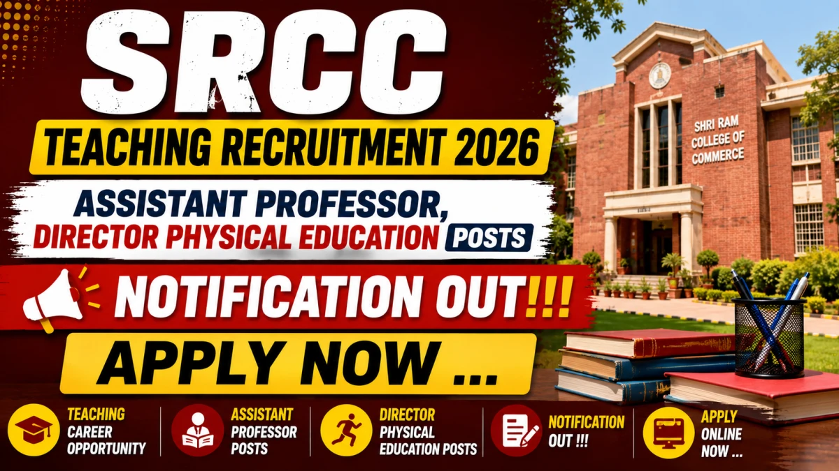 SRCC Delhi Teaching Recruitment 2026