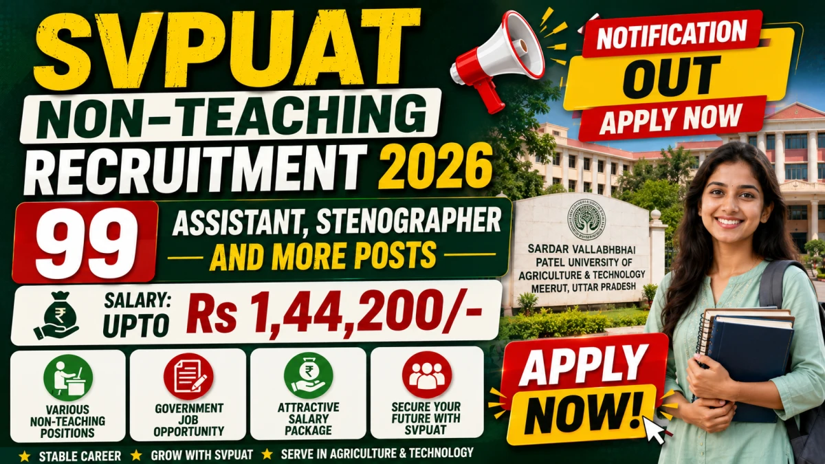 SVPUAT Non-Teaching Recruitment 2026
