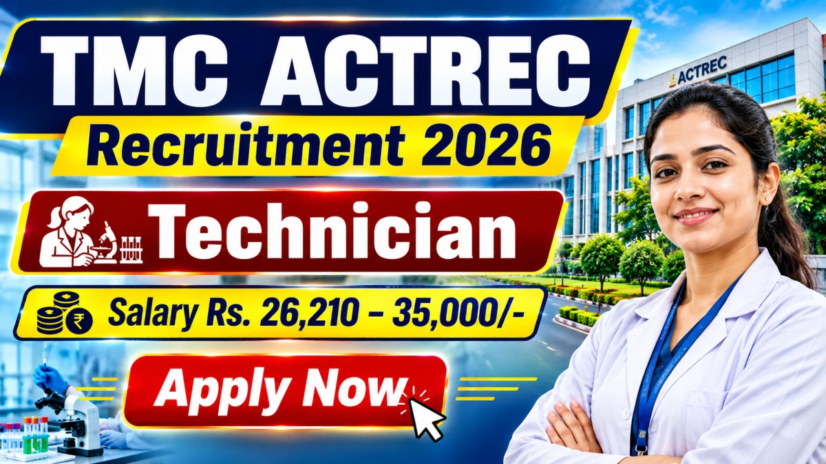 TMC ACTREC Technician Recruitment 2026