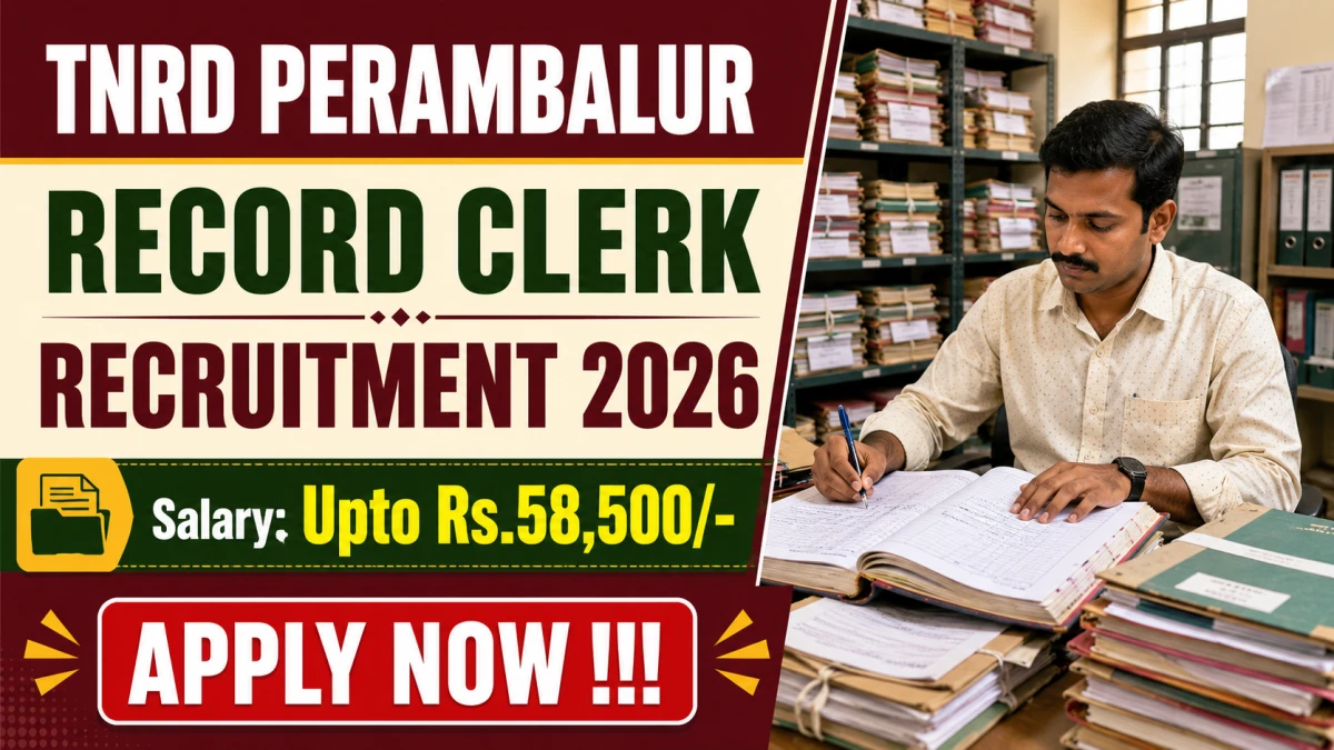 TNRD Perambalur Record Clerk Recruitment 2026