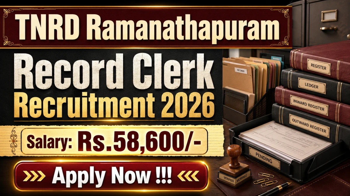 TNRD Ramanathapuram Record Clerk Recruitment 2026