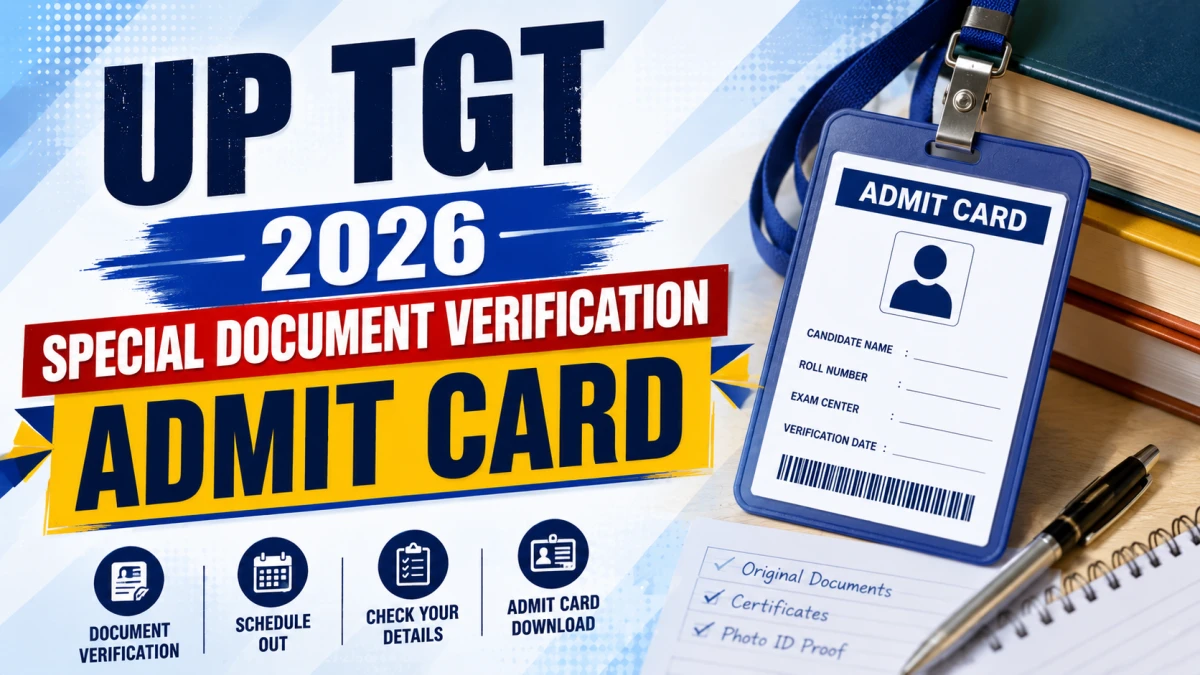 UP TGT 2026 Special Document Verification Admit Card