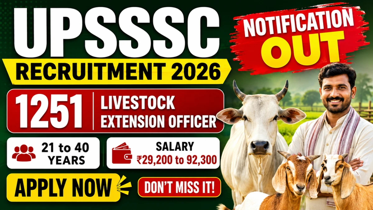 UPSSSC Livestock Extension Officer Recruitment 2026