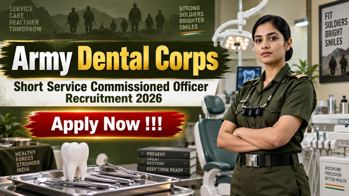 Army Dental Corps Short Service Commissioned Officer Recruitment 2026