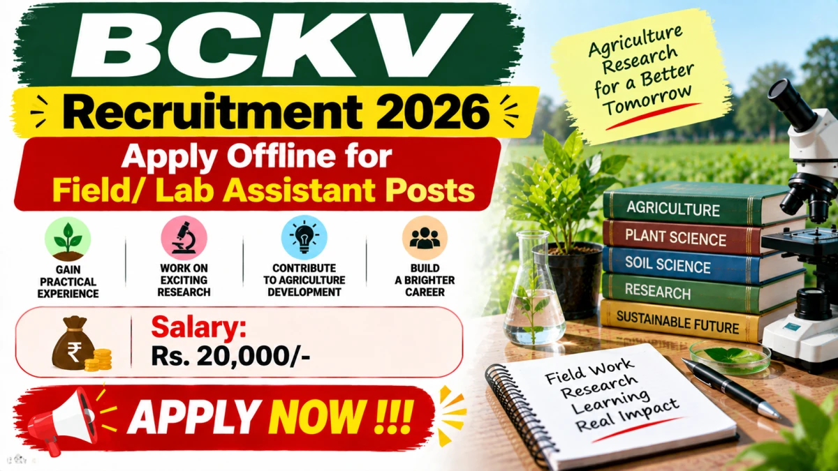 BCKV Recruitment 2026