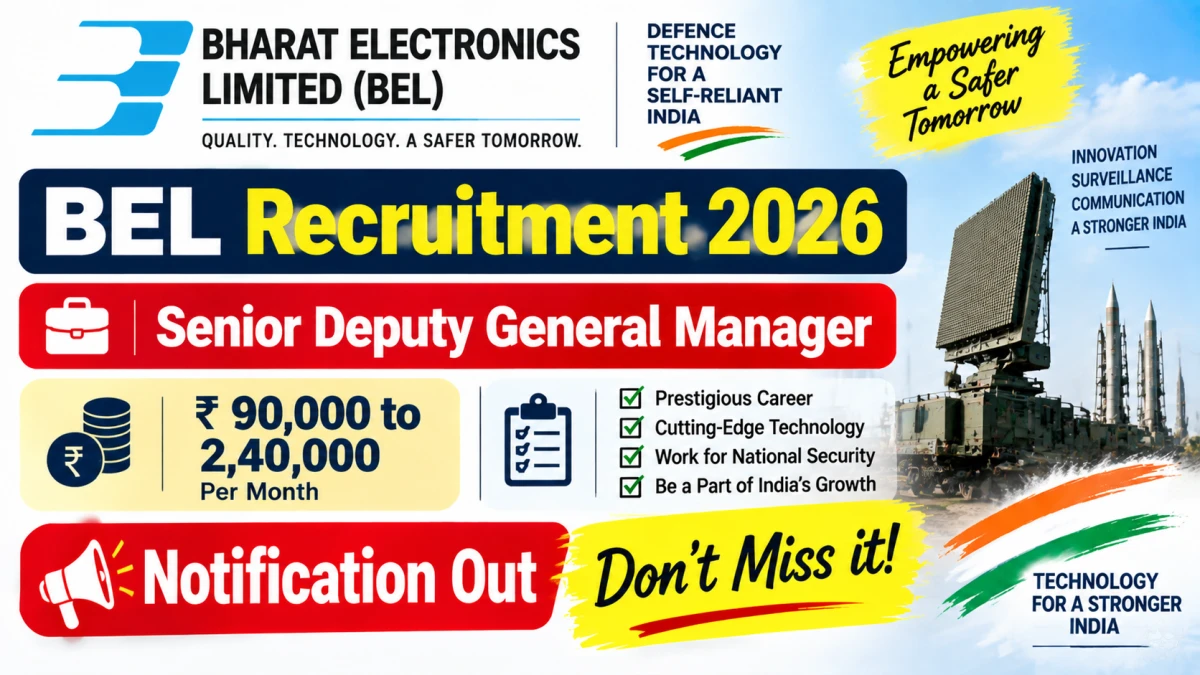 BEL Senior Deputy General Manager Recruitment 2026