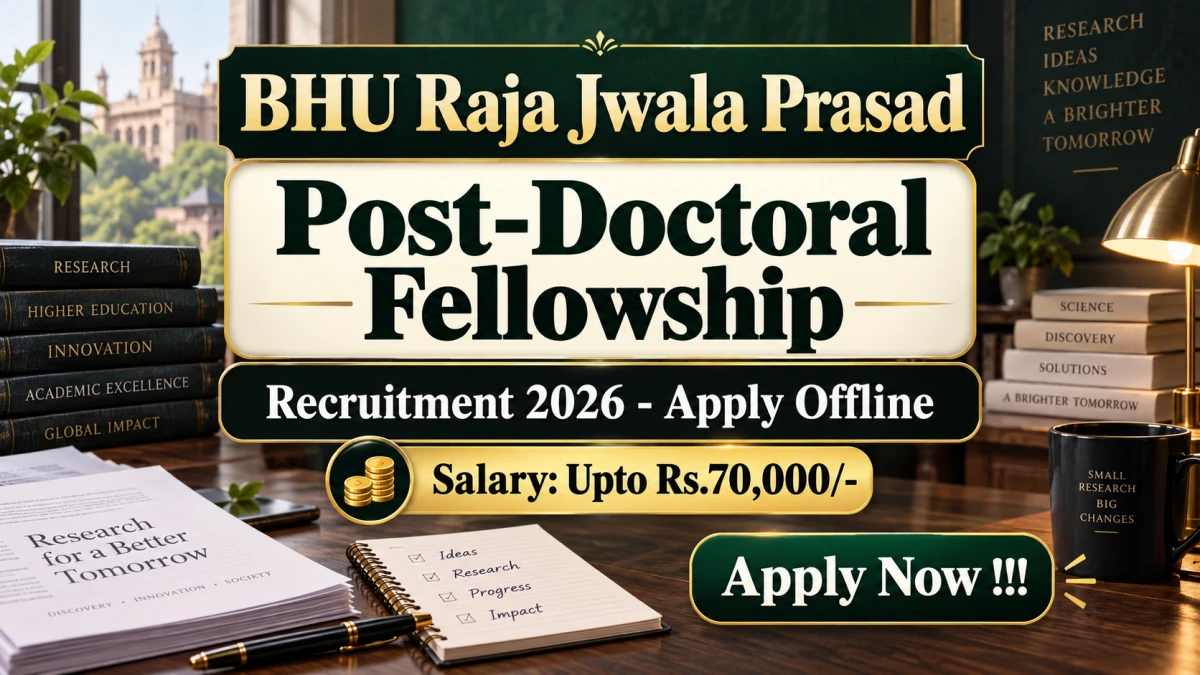 BHU Raja Jwala Prasad Post-Doctoral Fellowship Recruitment 2026