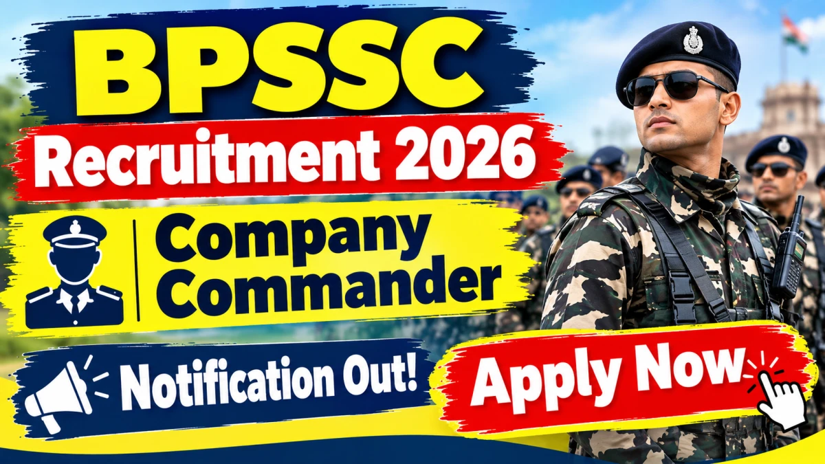 Bihar Police Company Commander Recruitment 2026