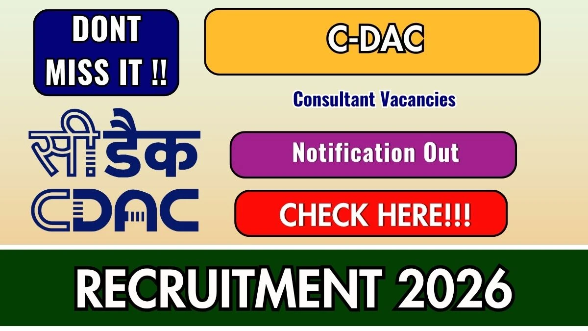 C-DAC Consultant Recruitment 2026