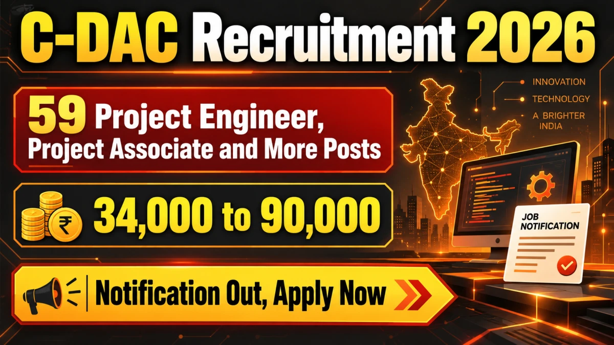 C-DAC Chennai Recruitment 2026