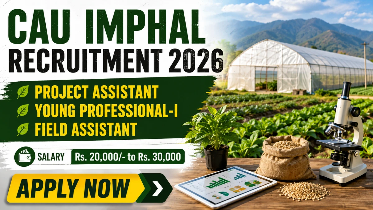 CAU Imphal Recruitment 2026