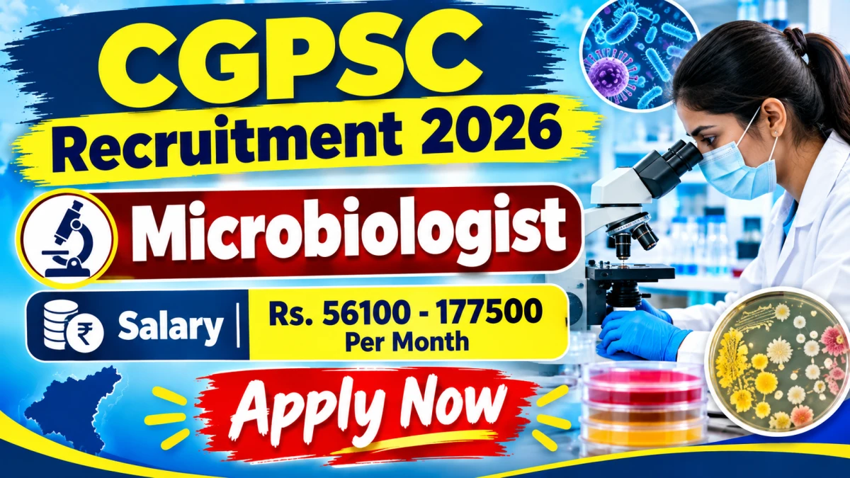 CGPSC Microbiologist Recruitment 2026