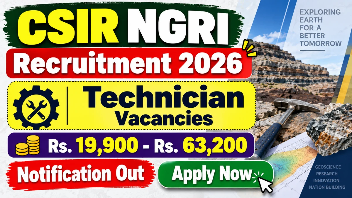 CSIR NGRI Technician Recruitment 2026