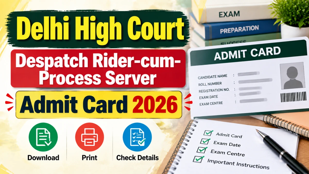 Delhi High Court Despatch Rider-cum-Process Server Admit Card 2026