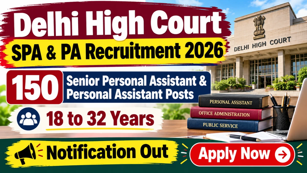 Delhi High Court Senior Personal Assistant & Personal Assistant Recruitment 2026