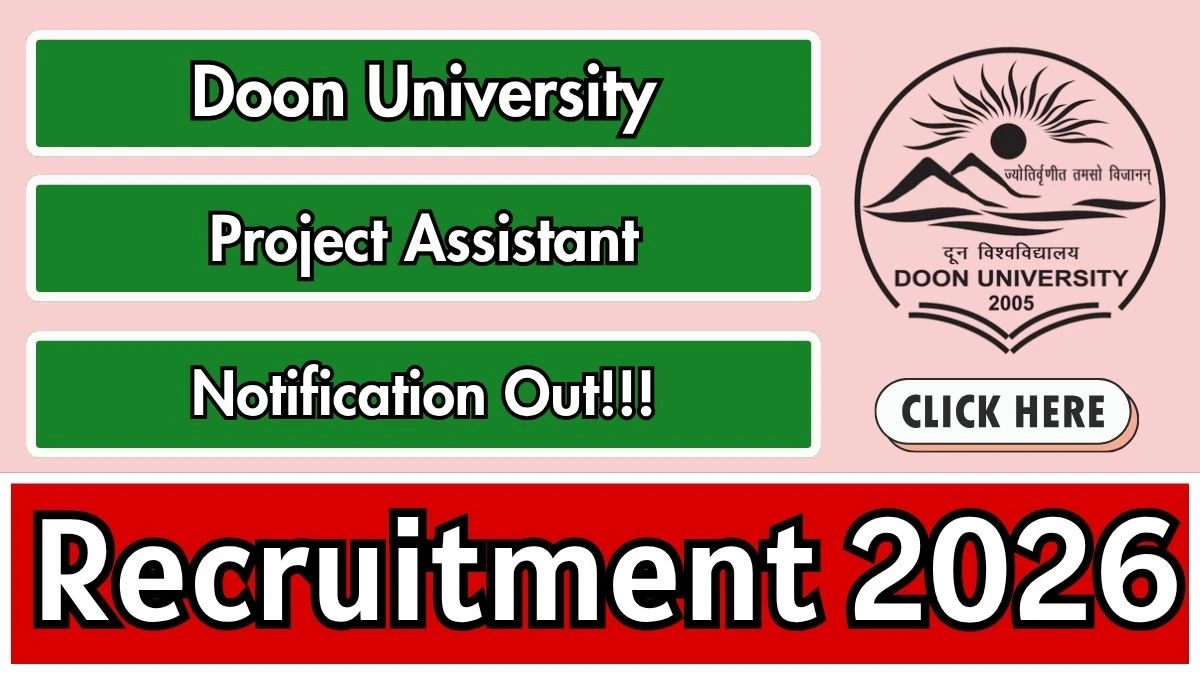 Doon University Project Assistant Recruitment