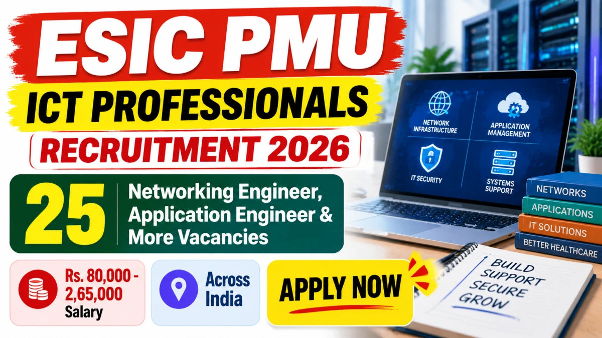 ESIC PMU ICT Professionals Recruitment 2026