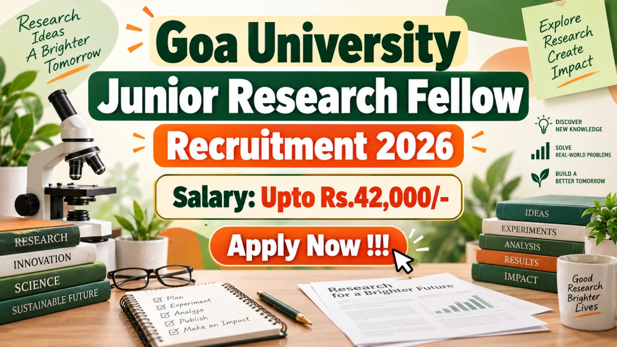 Goa University Junior Research Fellow Recruitment 2026