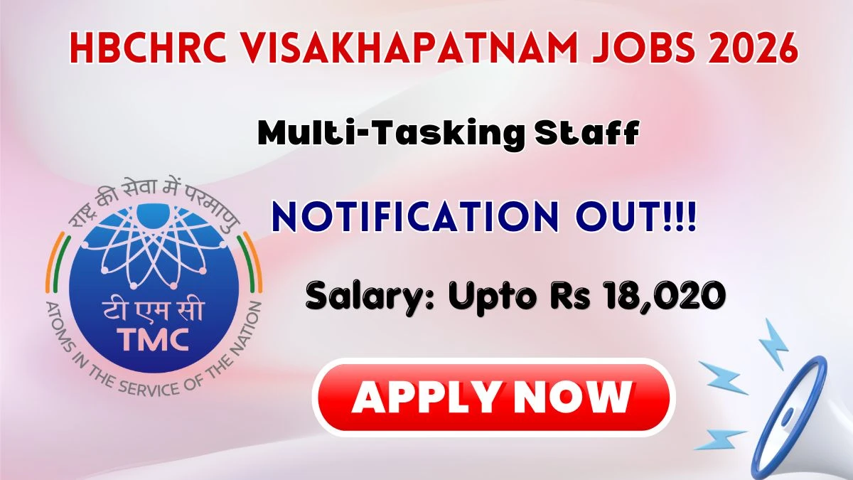 HBCHRC Visakhapatnam MTS Recruitment 2026
