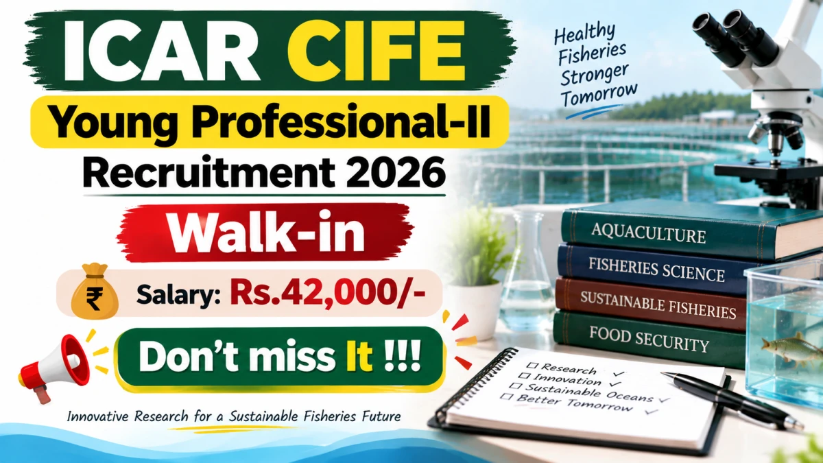 ICAR CIFE Young Professional-II Recruitment 2026