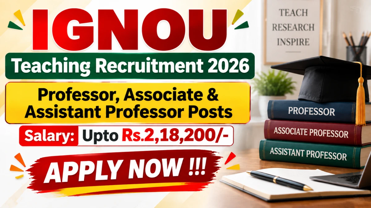 IGNOU Teaching Recruitment 2026