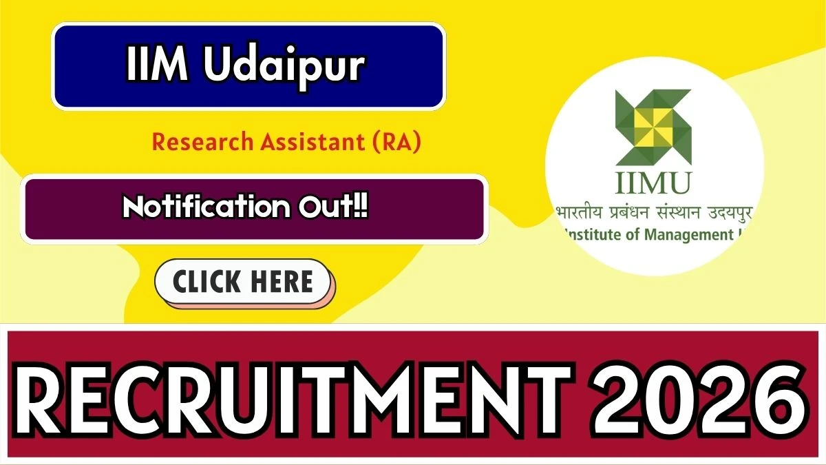 IIM Udaipur Research Assistant Recruitment 2026