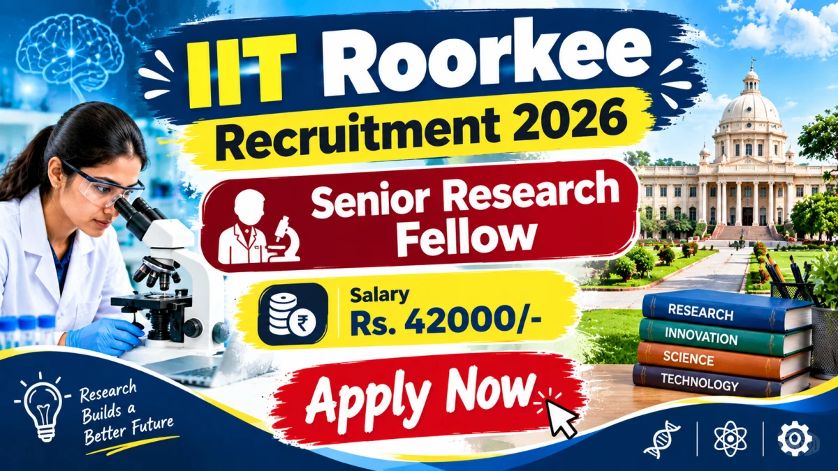 IIT Roorkee Senior Research Fellow Recruitment 2026