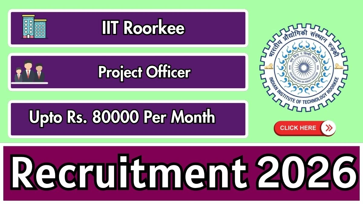 IIT Roorkee Project officer Recruitment 2026