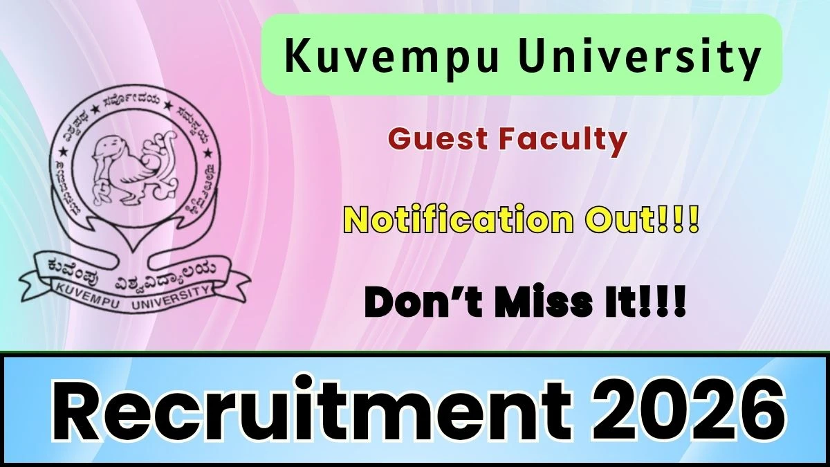 Kuvempu University Guest Faculty Recruitment 2026