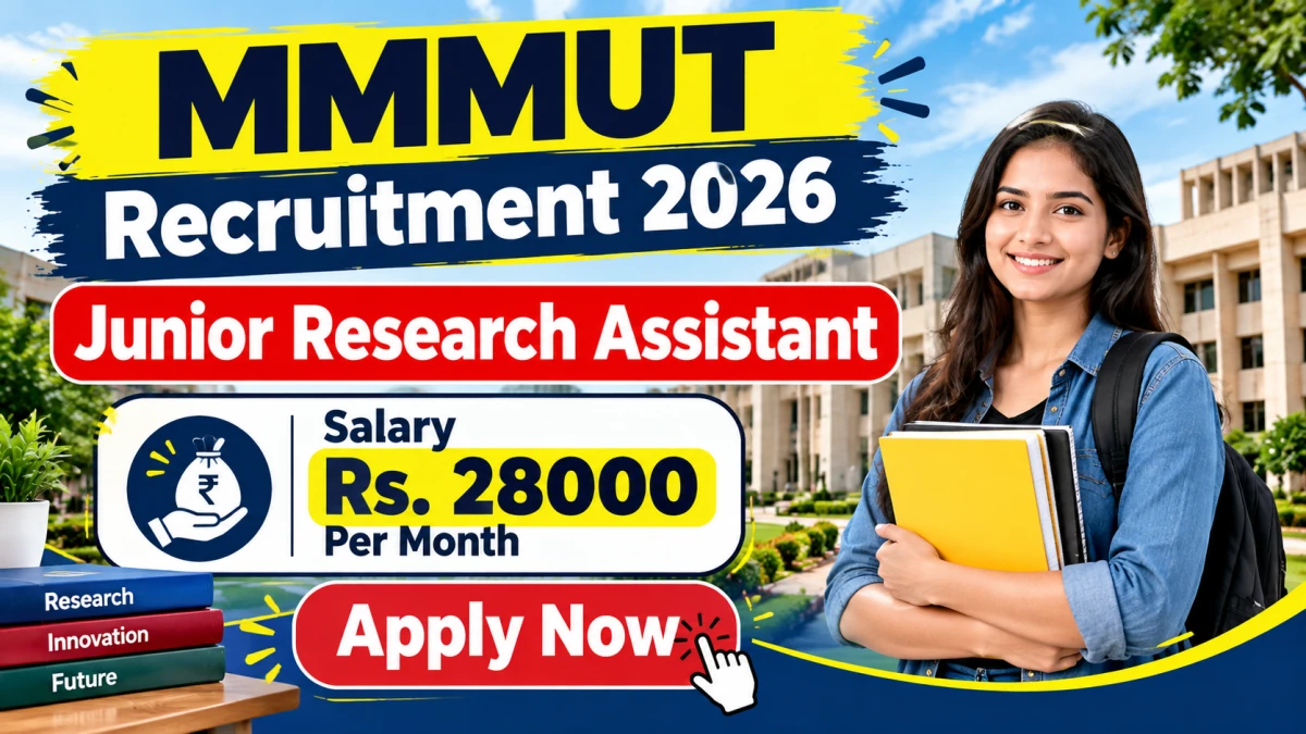 MMMUT Junior Research Assistant Recruitment 2026
