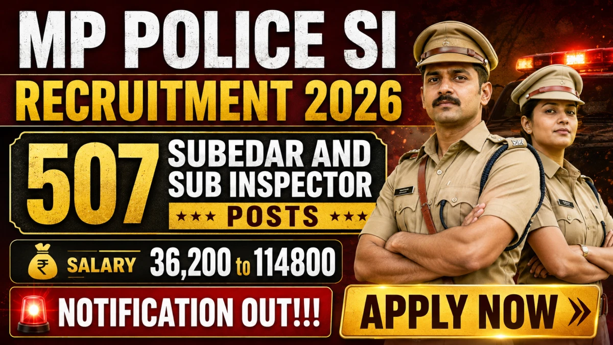MP Police SI Recruitment 2026