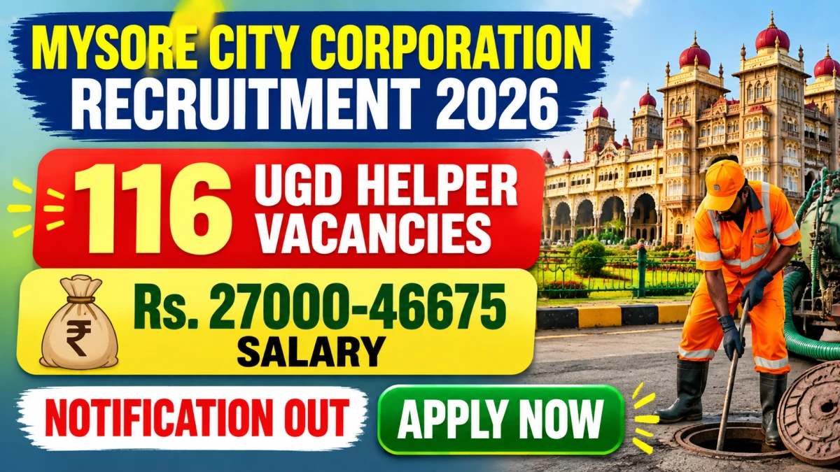 Mysore City Corporation UGD Helper Recruitment 2026