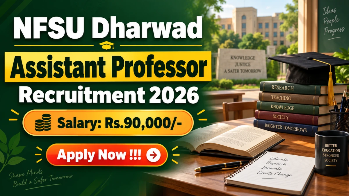NFSU Dharwad Assistant Professor Recruitment 2026
