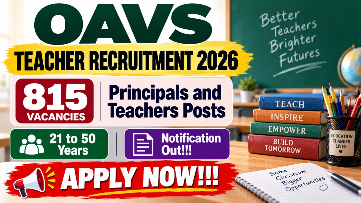 OAVS Teacher Recruitment 2026