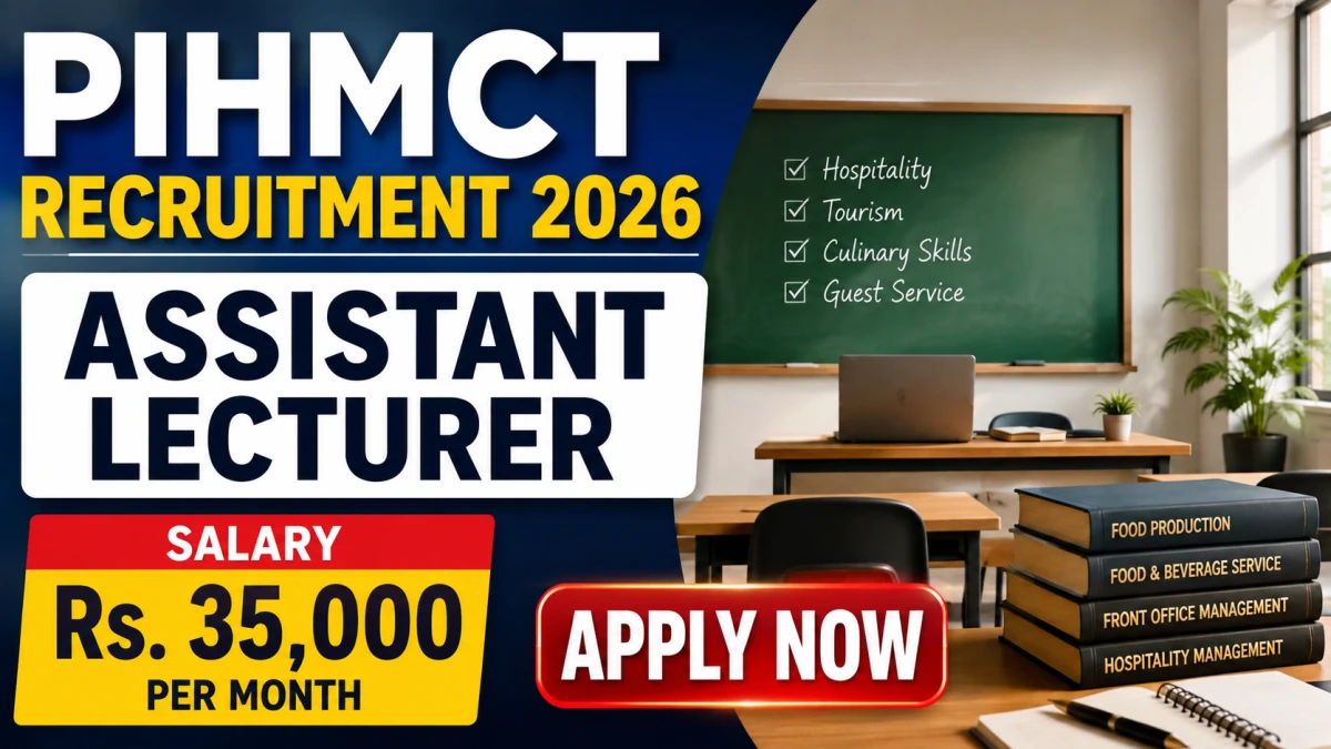 PIHMCT Assistant Lecturer Recruitment 2026