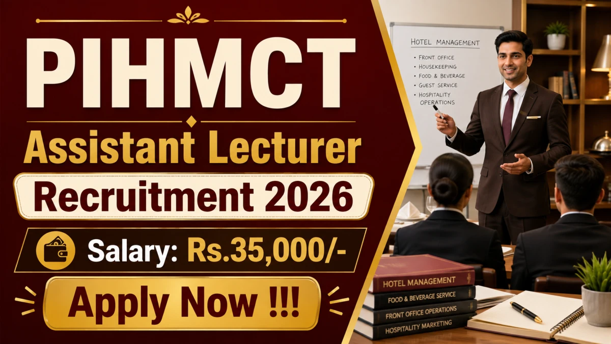 PIHMCT Assistant Lecturer Recruitment 2026
