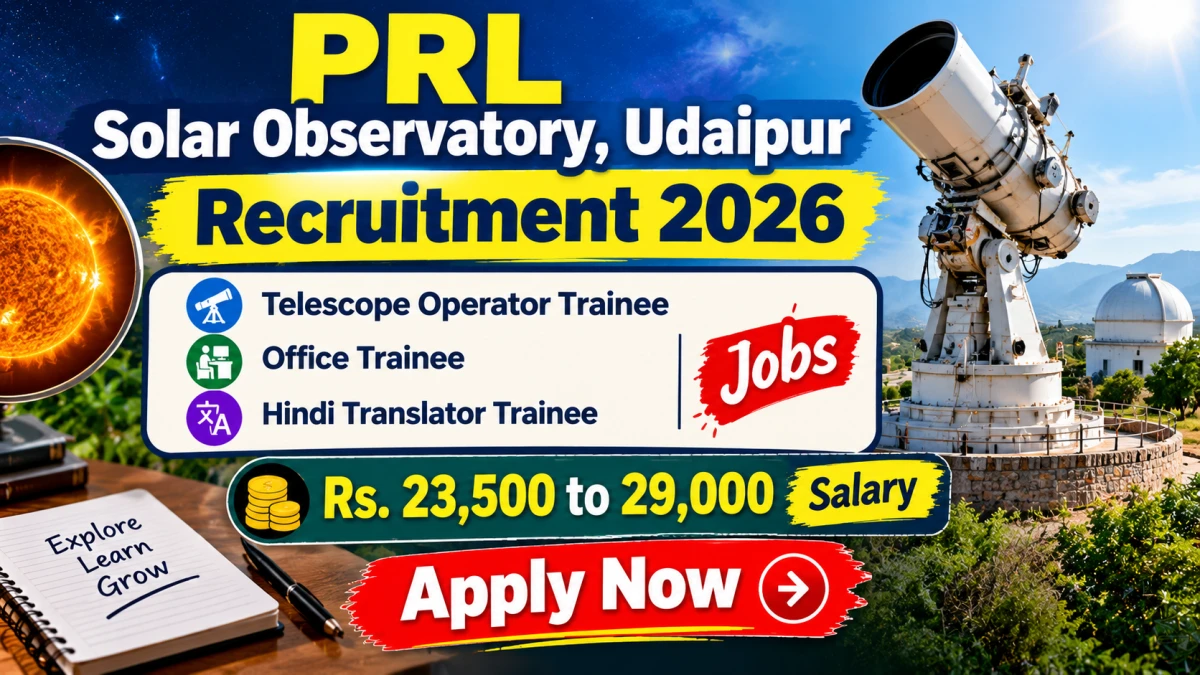 PRL Udaipur Recruitment 2026