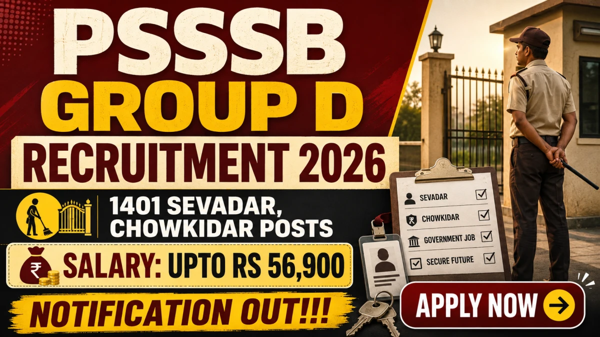 PSSSB Group D Recruitment 2026