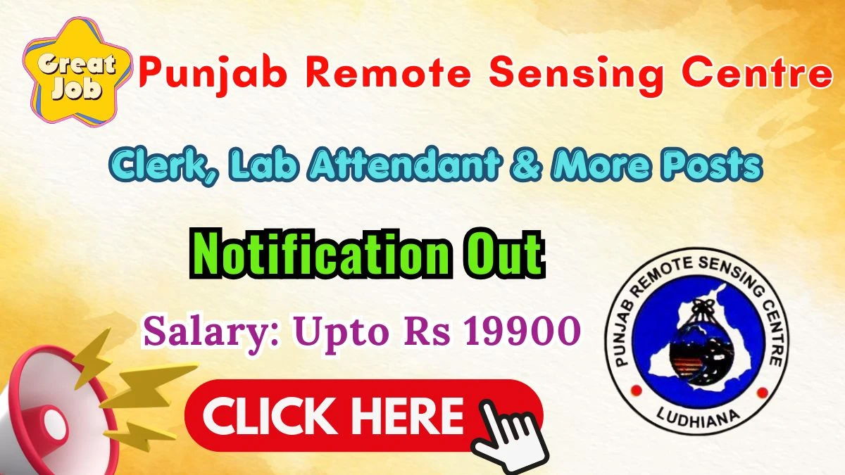Punjab Remote Sensing Centre Recruitment 2026